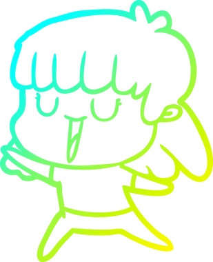 Bir insan tarafından çizilmiş bir karikatür kadın çizimi.