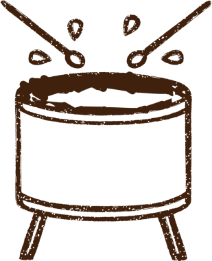 Bir insan tarafından çizilen Davul Kömürü Çizimi