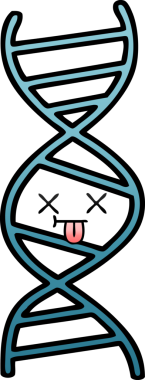 Bir insan tarafından çizilen DNA iplikçiklerinin gölgeli çizimi