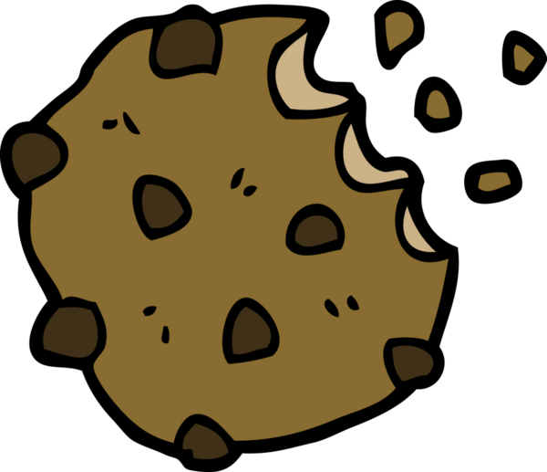 Bir insan tarafından çizilmiş çikolatalı bisküvi.