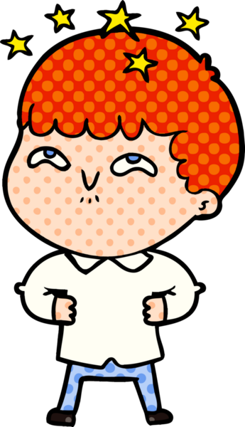 çizgi film bir insan tarafından çizilmiş hayret verici çocuk.