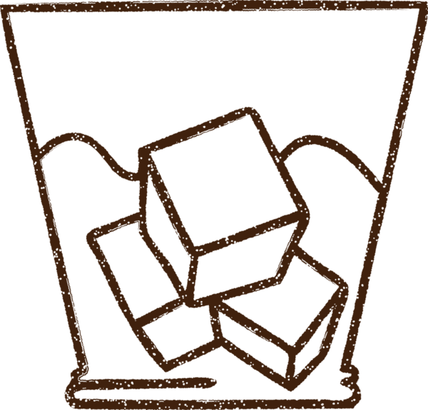 Bir insan tarafından çizilmiş Whisky Glass Kömür Çizimi