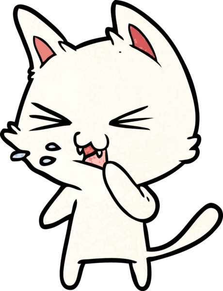 Bir insan tarafından çizilmiş kedi tıslaması.