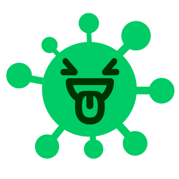 bir insan tarafından çizilmiş kahkaha virüsü