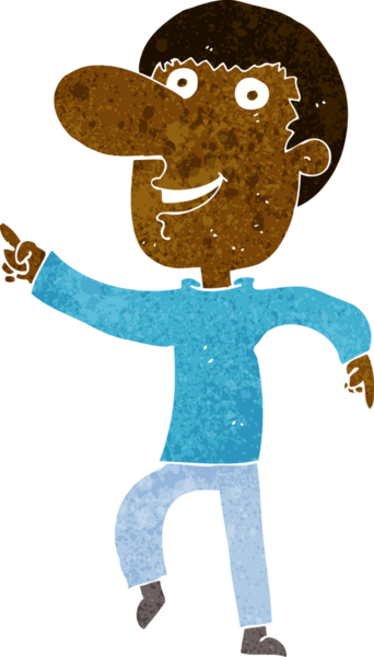 çizgi film mutlu adam dans bir insan tarafından çizilmiş