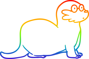 bir insan tarafından çizilmiş bir su samurunun çizimi.