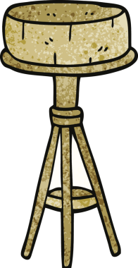 bir insan tarafından çizilmiş kahvaltı taburesi.