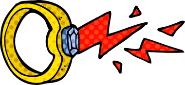 Bir insan tarafından çizilmiş karalama sihirli yüzük.