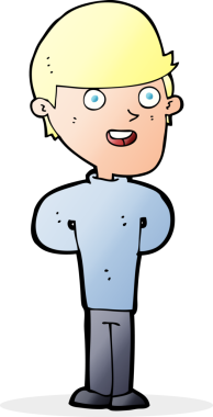 Bir insan tarafından çizilmiş mutlu bir adam.