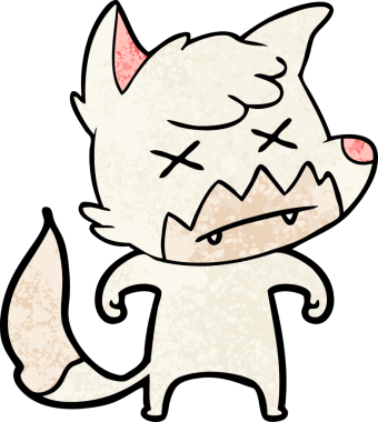 Bir insan tarafından çizilmiş ölü tilki çizgi filmi