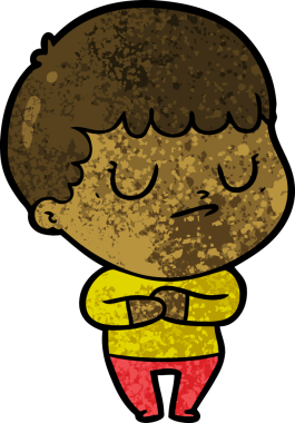 Bir insan tarafından çizilmiş huysuz çocuk çizgi filmi.