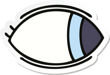 Bir insan tarafından çizilmiş bir karikatür gözünün çıkartması.