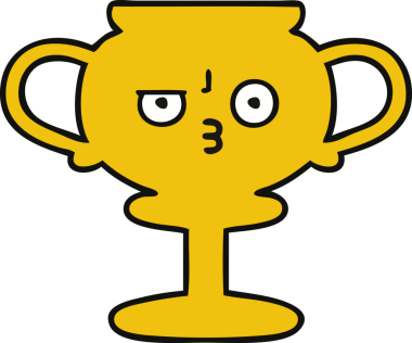 Bir insan tarafından çizilmiş sevimli bir kupa karikatürü.