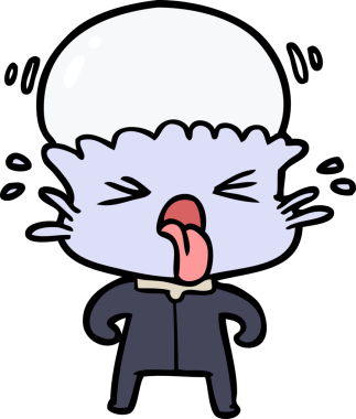 Bir insan tarafından çizilmiş garip bir uzaylı çizgi filmi.