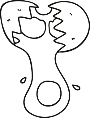 Bir insan tarafından çizilmiş garip bir karikatür.