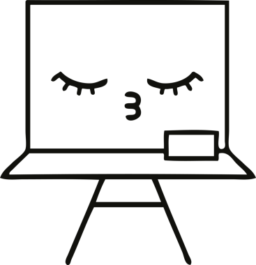 Bir insan tarafından çizilmiş karatahta çizimi