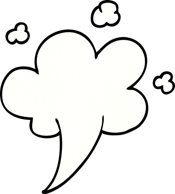 Bir insan tarafından çizilmiş karikatür rüzgarı.