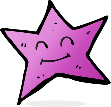 Bir insan tarafından çizilmiş çizgi film yıldızı karakteri.