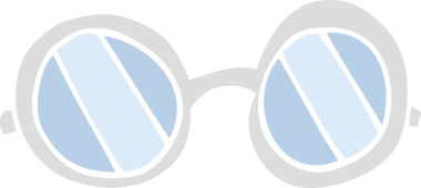 Bir insan tarafından çizilen gözlüklerin düz renk çizimi