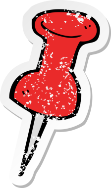 Bir insan tarafından çizilmiş bir karikatürün gerilimli çıkartması.