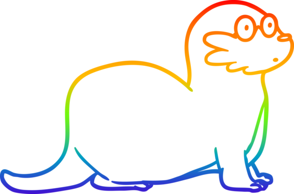 bir insan tarafından çizilmiş bir su samurunun çizimi.