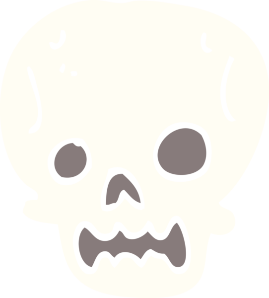 Bir insan tarafından çizilmiş cadılar bayramı kafatası karalaması.