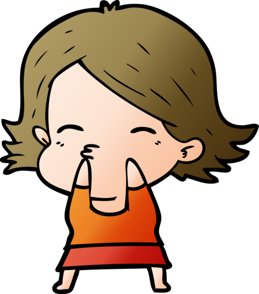 Bir insan tarafından çizilmiş karikatür kadın.