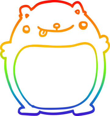 gökkuşağı gradyan çizgi çizimi bir insan tarafından çizilmiş bir çizgi ayı