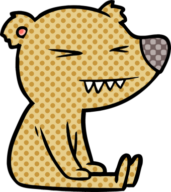 Bir insan tarafından çizilmiş bir çizgi film karakteri.