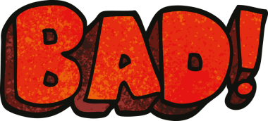 Bir insan tarafından çizilmiş kötü karalama kelimesi.