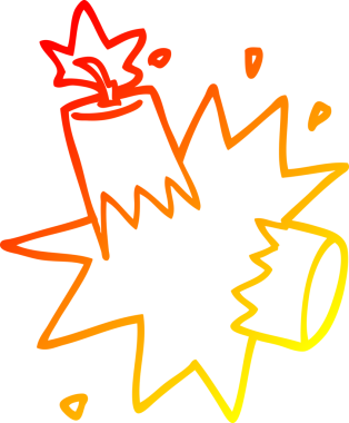 Bir insan tarafından çizilmiş bir karikatür dinamiti çizimi