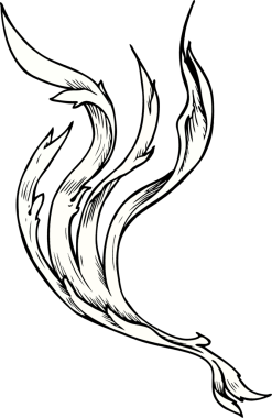 Bir insan tarafından çizilmiş çiçek tomarı.