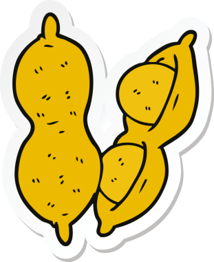 Bir insan tarafından çizilmiş yerfıstığı etiketi.