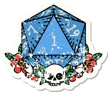 Doğal bir zarın grunge sticker 'ı bir insan tarafından çizilmiş çiçek elementleriyle yuvarlanıyor.