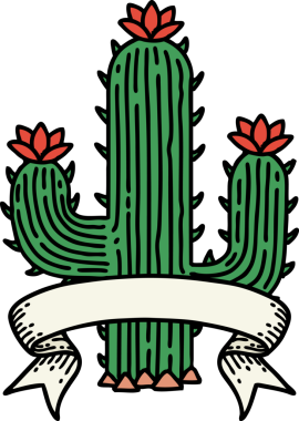 Bir insan tarafından çizilmiş kaktüs dövmeli.