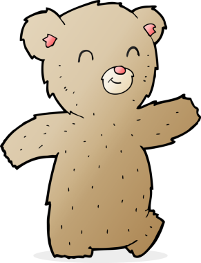 Bir insan tarafından çizilmiş oyuncak ayı.