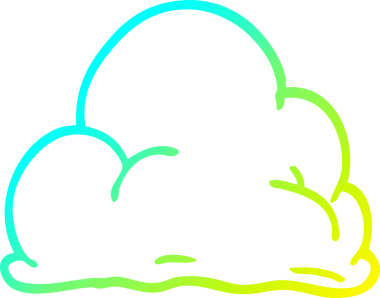 Bir insan tarafından çizilmiş bir karikatür fırtına bulutu çizimi