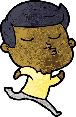 Bir insan tarafından çizilmiş karikatür mankeni adam.