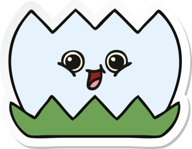 Bir insan tarafından çizilmiş şirin bir nilüfer çiçeğinin çıkartması.