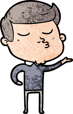 Bir insan tarafından çizilmiş karikatür mankeni adam.