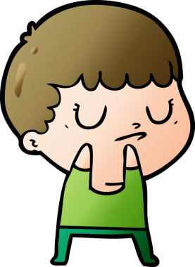 Bir insan tarafından çizilmiş huysuz çocuk çizgi filmi.