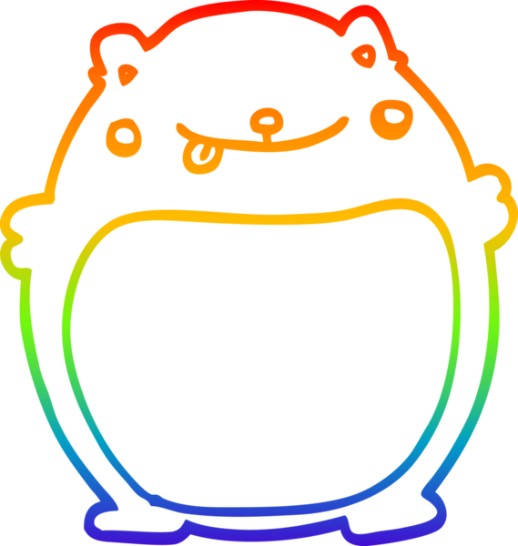 gökkuşağı gradyan çizgi çizimi bir insan tarafından çizilmiş bir çizgi ayı