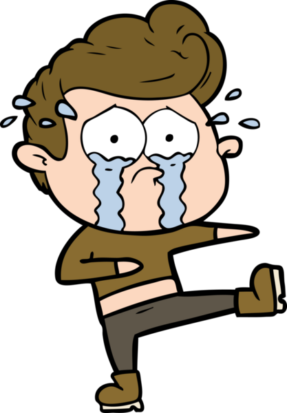 Bir insan tarafından çizilmiş ağlayan bir dansçı.