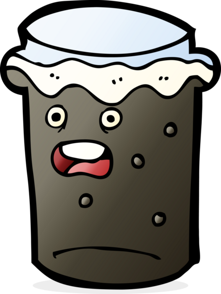 Bir insan tarafından çizilmiş bira bardağı.