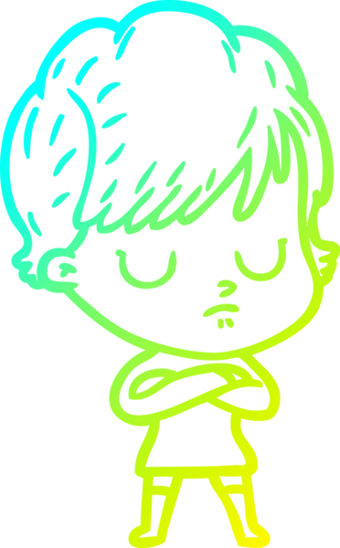 Bir insan tarafından çizilmiş bir karikatür kadın çizimi.