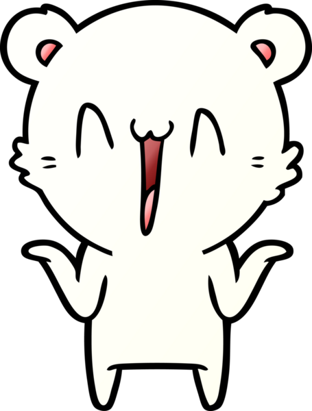 Bir insan tarafından çizilmiş kutup ayısı karikatürü