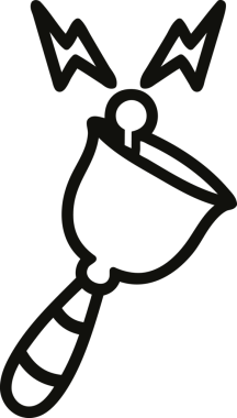 Bir insan tarafından çizilmiş zil simgesi