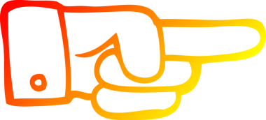 Bir insan tarafından çizilmiş bir çizgi filmin sıcak gradyan çizimi