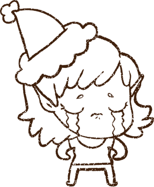 Bir insan tarafından çizilen Noel Kadını Kömür Çizimi