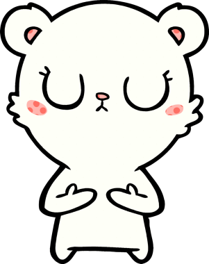 Bir insan tarafından çizilmiş kutup ayısı karikatürü